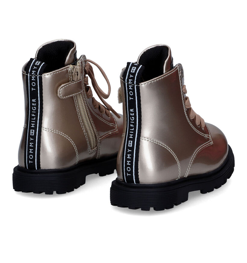 Tommy Hilfiger Bottines robustes en Or en simili cuir (314488)