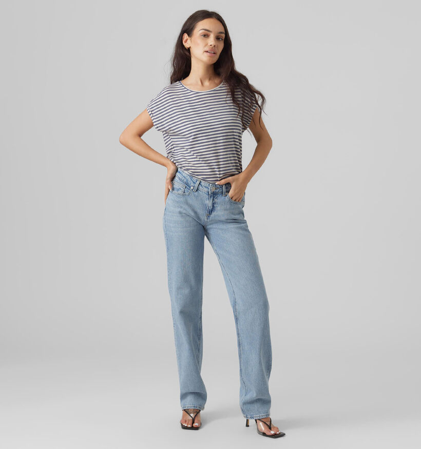 Vero Moda Ava T-shirt rayé en Bleu (323892)