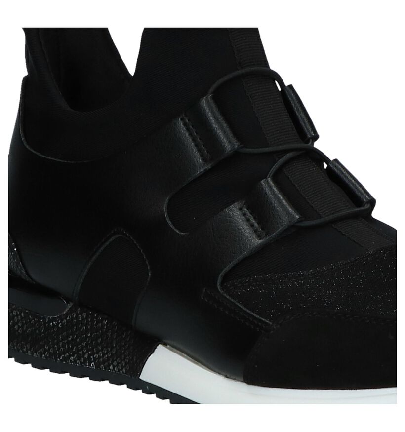 Zwarte Slip-on Sneakers La Strada in kunstleer (239158)