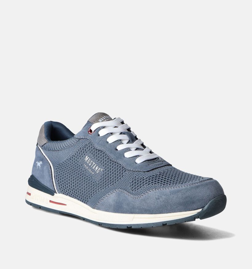 Mustang Blauwe Veterschoenen voor heren (353487)