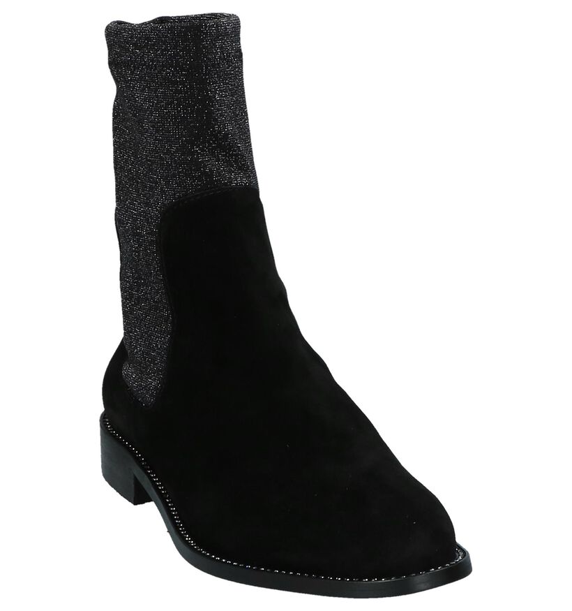 Love Zwarte Chelsea Boots in daim (231316)