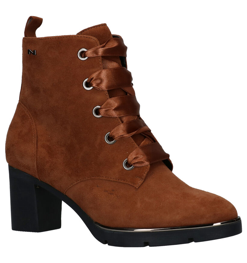 Nathan-Baume Cognac Enkellaarzen in daim (283262)