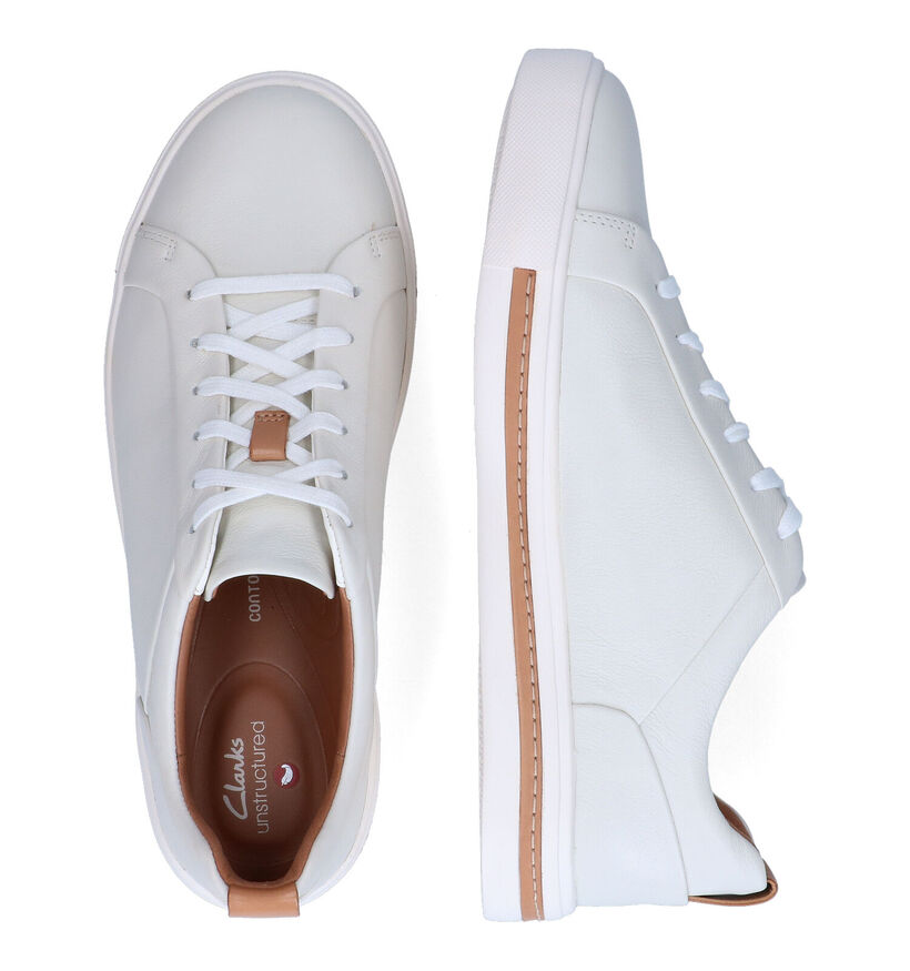 Clarks Un Maui Lace Chaussures à lacets en Blanc en cuir (304505)