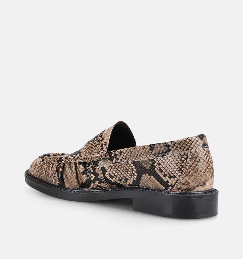 Laurent David Donkerbeige Loafers voor dames (380701)