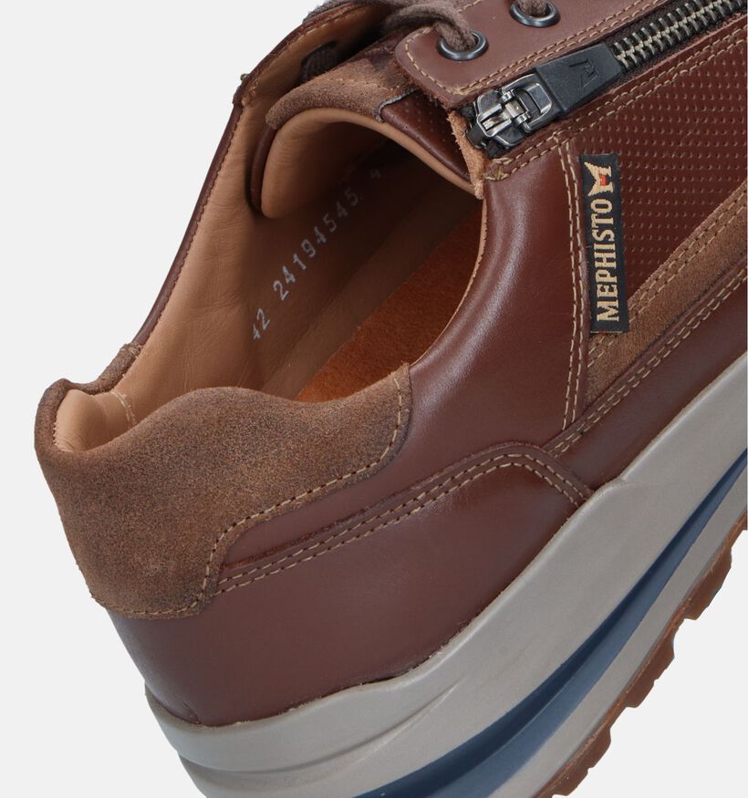 Mephisto Bradley Randy Cognac Veterschoenen voor heren (345982) - geschikt voor steunzolen