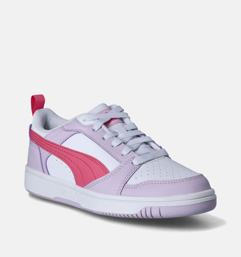 Puma Rebound v6 lo Lila Sneakers voor meisjes (350374) - geschikt voor steunzolen