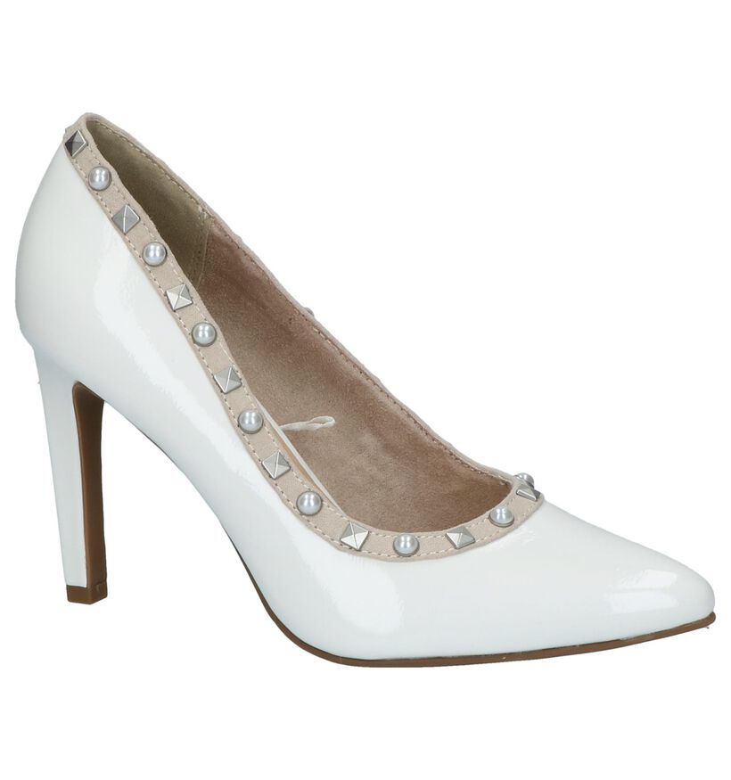 Witte High Heel Pumps met Studs Marco Tozzi in kunstleer (214427)