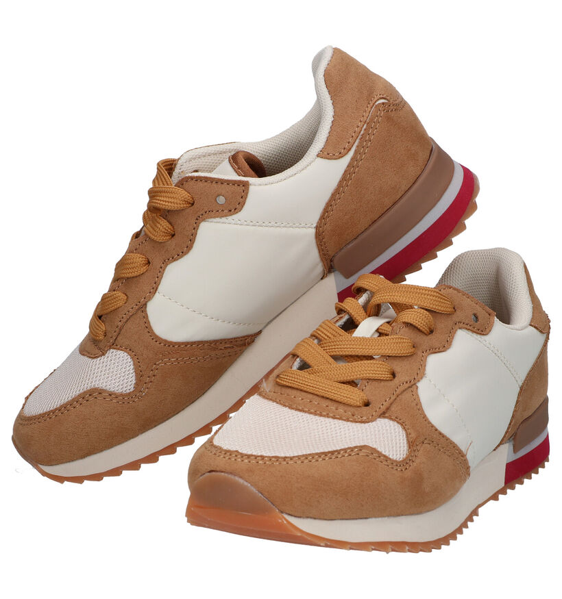 Milo & Mila Cognac Sneakers voor meisjes (289342) - geschikt voor steunzolen