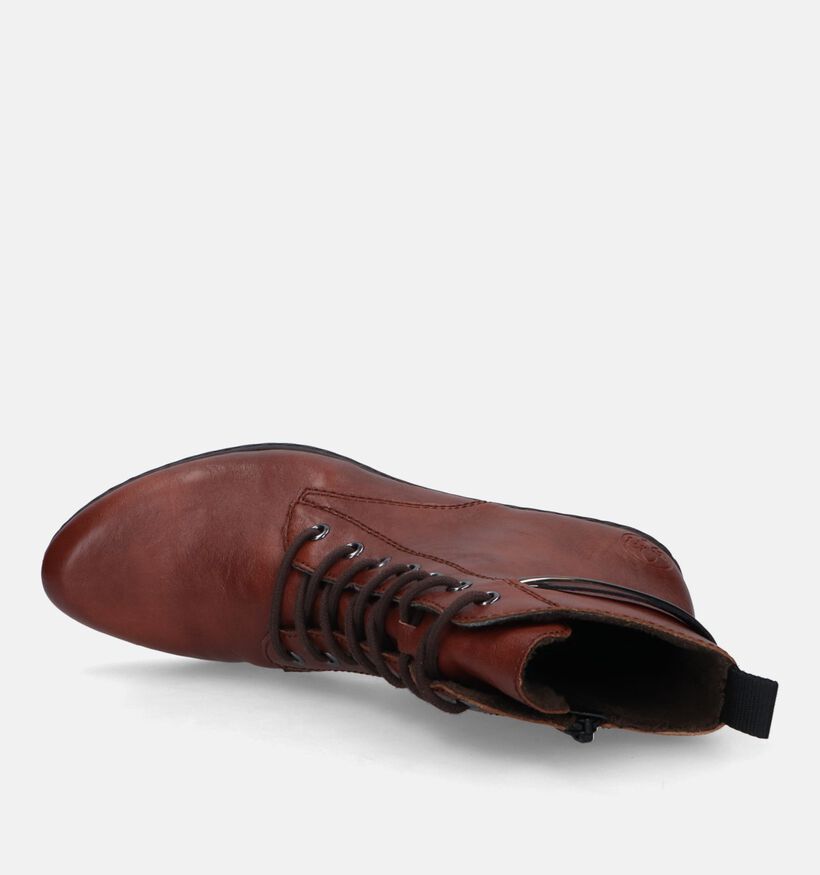 Rieker Bottines à lacets en Cognac pour femmes (331601)