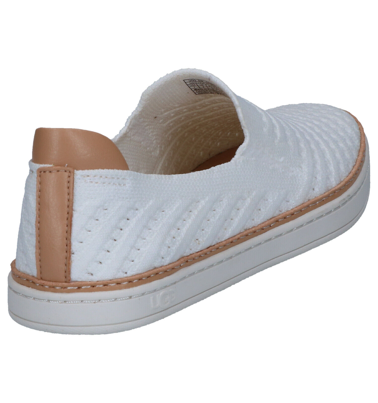 UGG Sammy Chevron Chaussures en Blanc Femmes Chaussures plates en ligne sur TORFS.BE