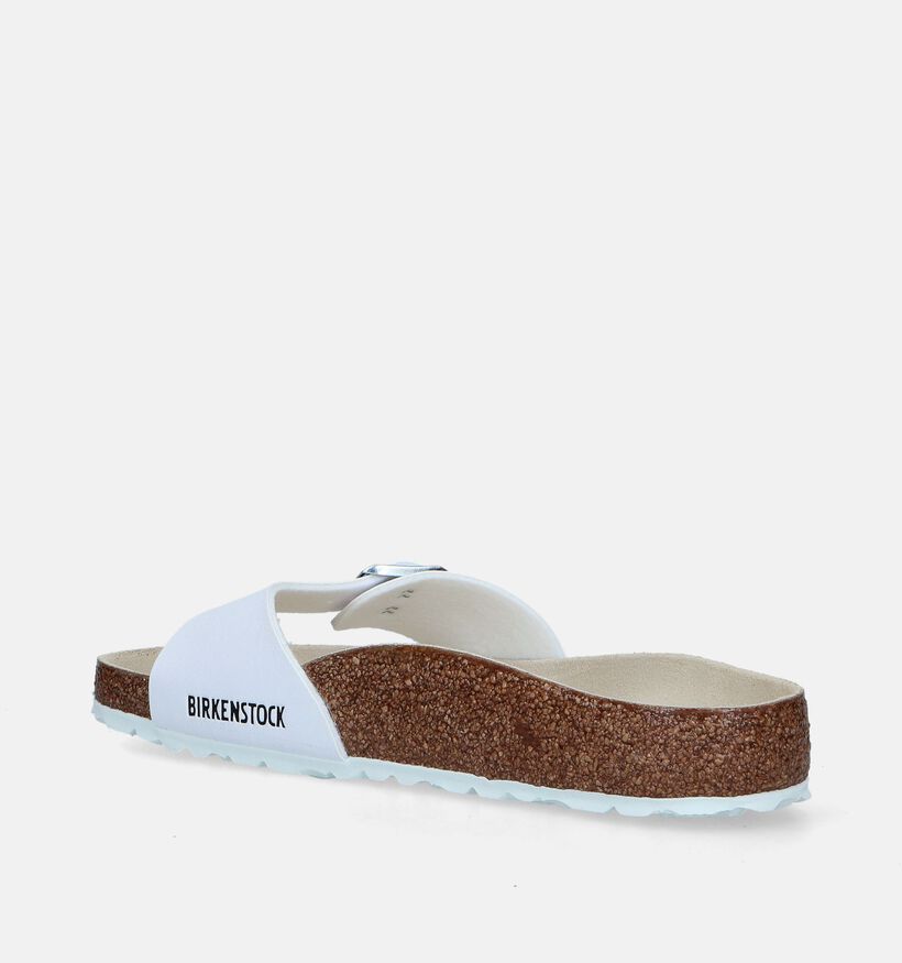 Birkenstock Madrid Birko-Flor Witte Slippers voor dames (338044)