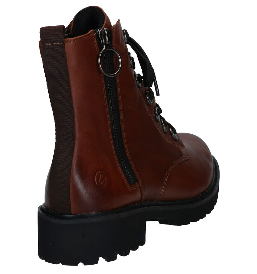 Remonte Boots à lacets en Cognac pour femmes (312339) - pour semelles orthopédiques