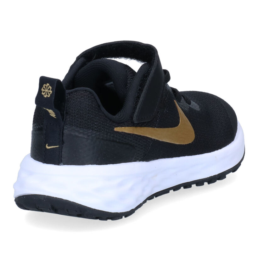 Nike Revolution 6 PS Zwarte Sneakers in kunstleer (316275)