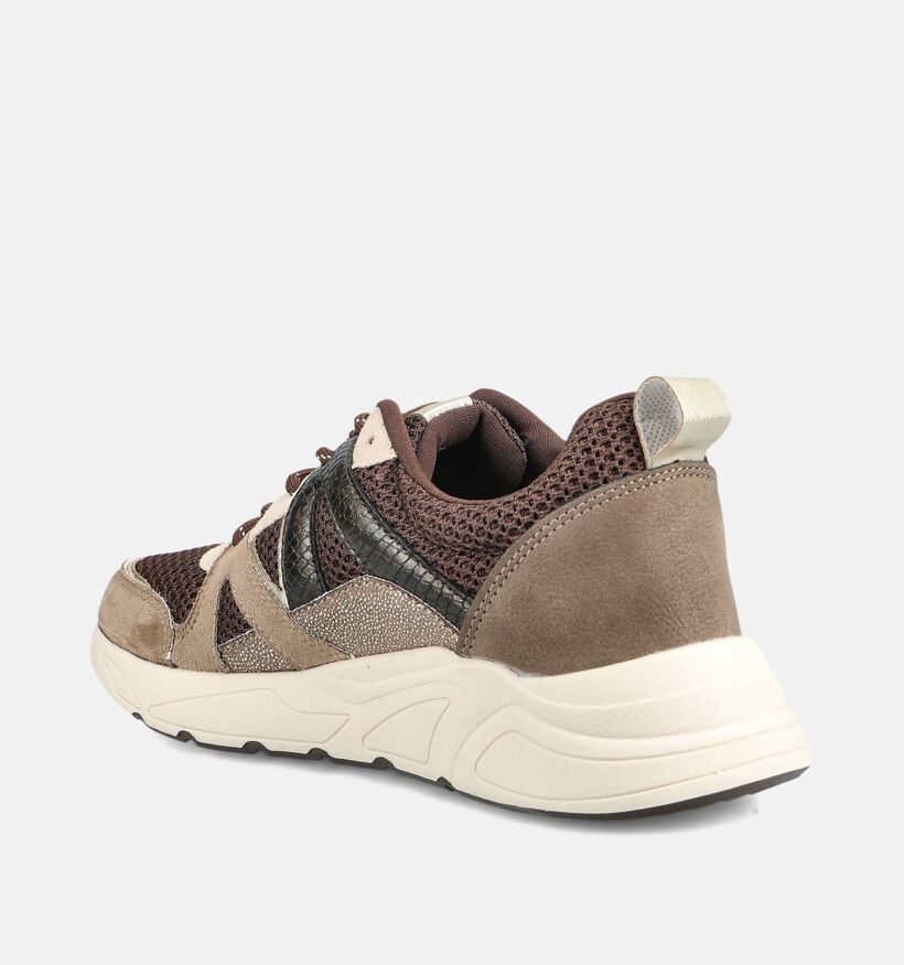 Posh by Poelman Taupe Sneakers voor dames (378629) - geschikt voor steunzolen