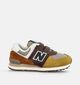 New Balance 574 Bruine/Okergele Sneakers voor jongens (377317) - geschikt voor steunzolen