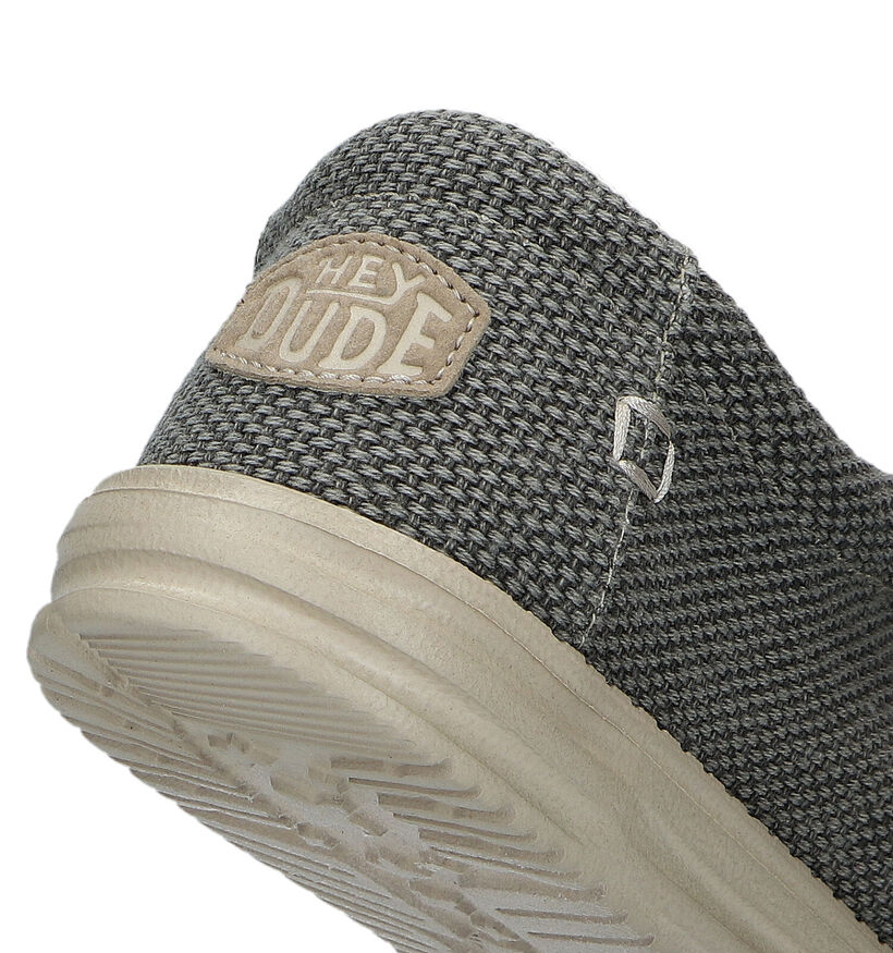 HEYDUDE Wally Braided Kaki Mocassins voor heren (353465) - geschikt voor steunzolen