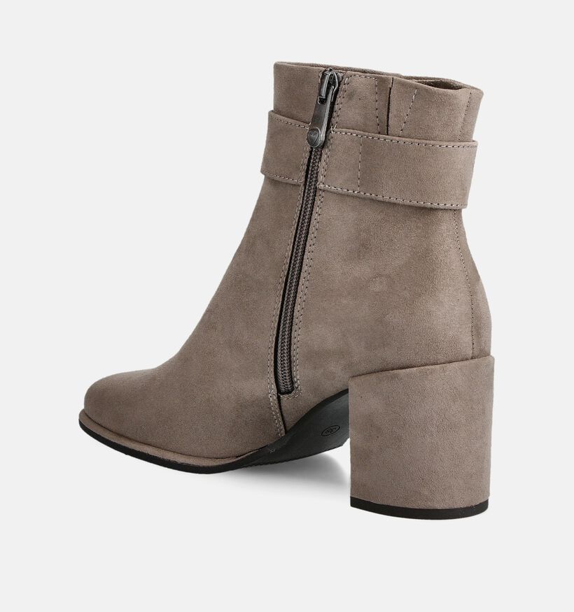 Marco Tozzi Bottines &agrave; talons en Taupe pour femmes (362545)