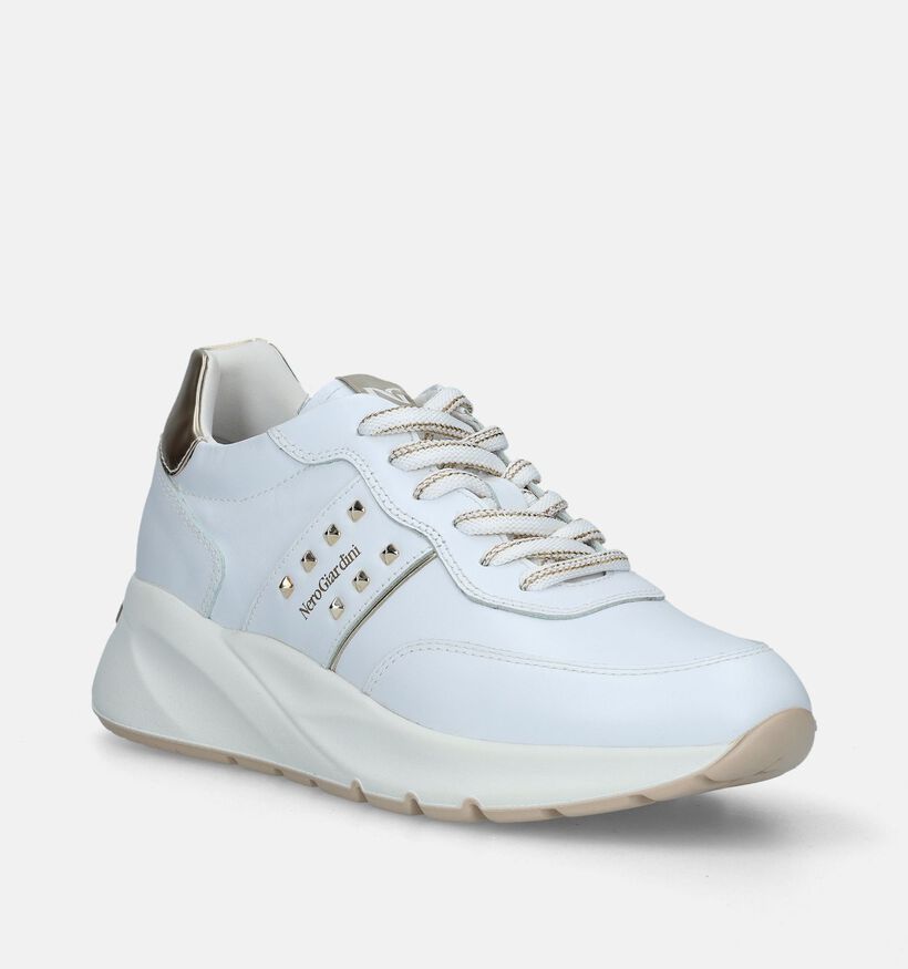 NeroGiardini Witte Sneakers voor dames (337164) - geschikt voor steunzolen