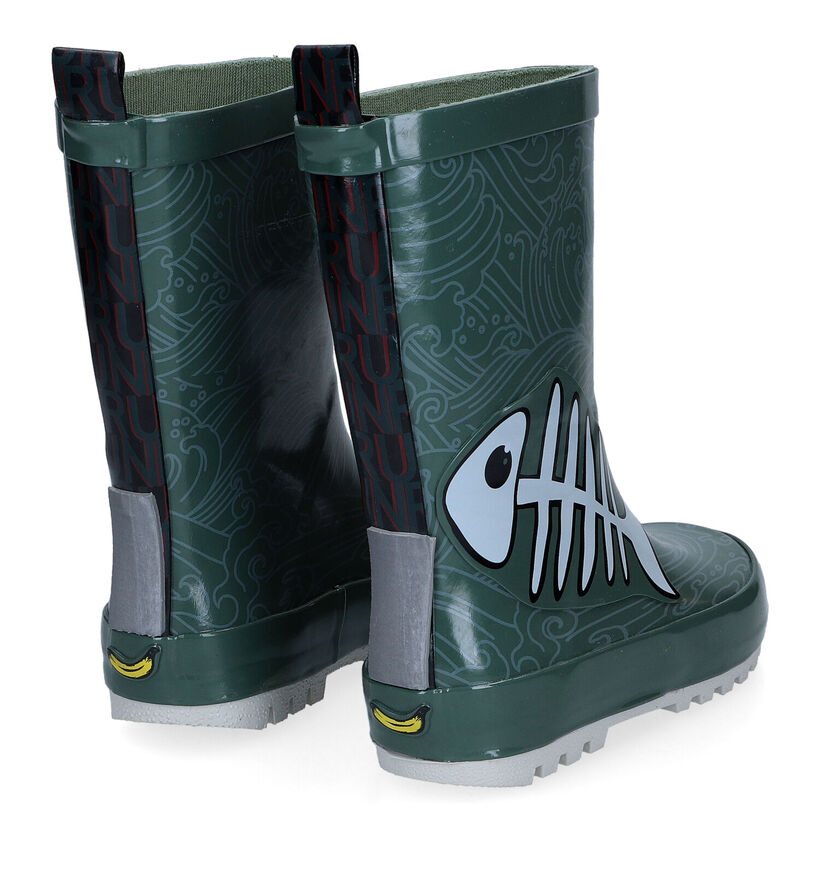 Go Banana's Fishbone Bottes de pluie en Vert pour garçons (315335)