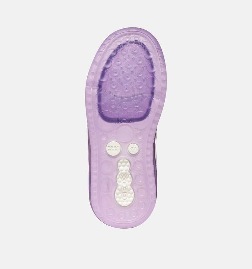 Geox Sketlite Unicorn Witte Sneakers met Lichtjes voor meisjes (370134) - geschikt voor steunzolen