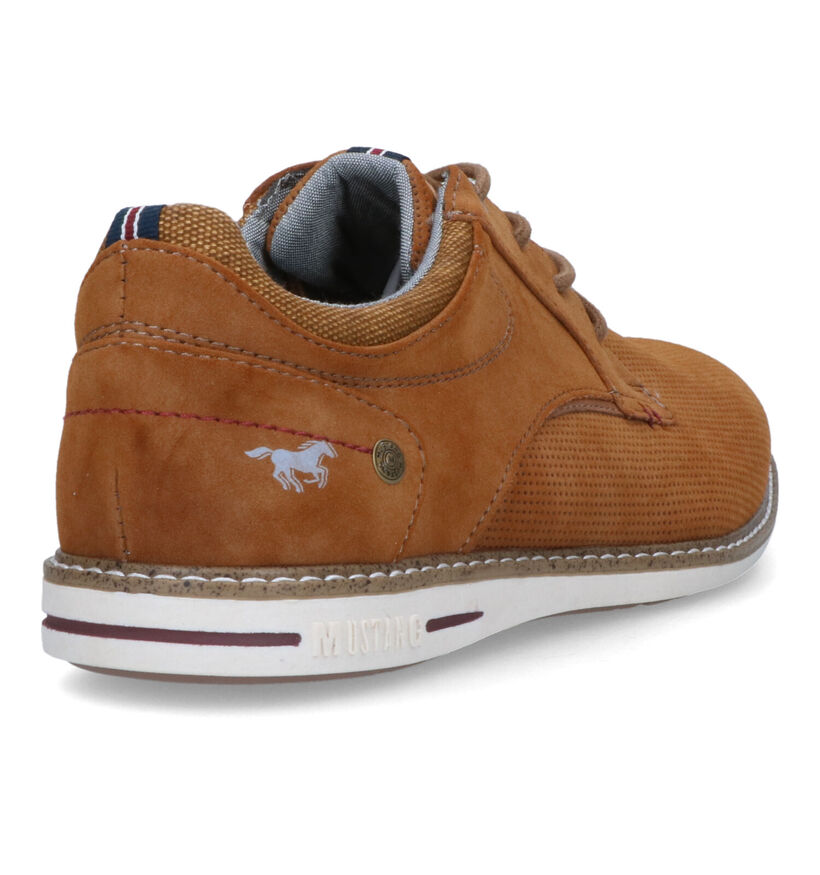 Mustang Cognac Veterschoenen voor heren (320133)