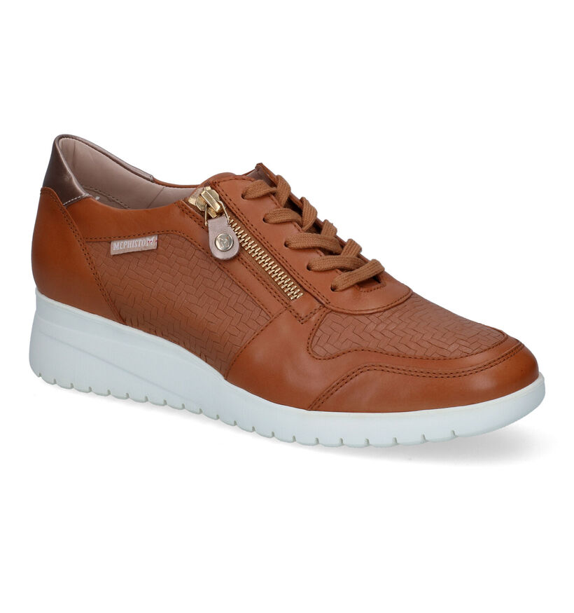 Mephisto Iasmina Chaussures à lacets en Cognac pour femmes (306946) - pour semelles orthopédiques