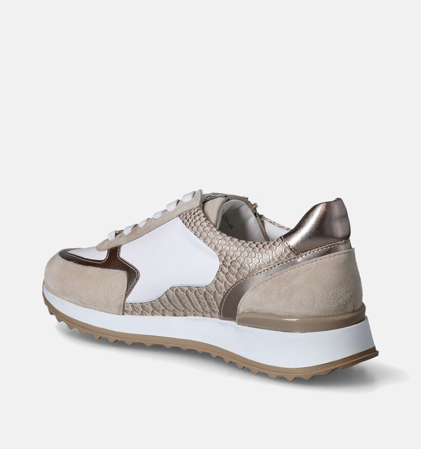Nathan-Baume Beige Veterschoenen voor dames (356265) - geschikt voor steunzolen