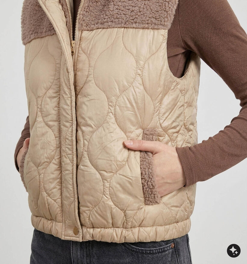 Laurent David Taupe Bodywarmer voor dames (382013)