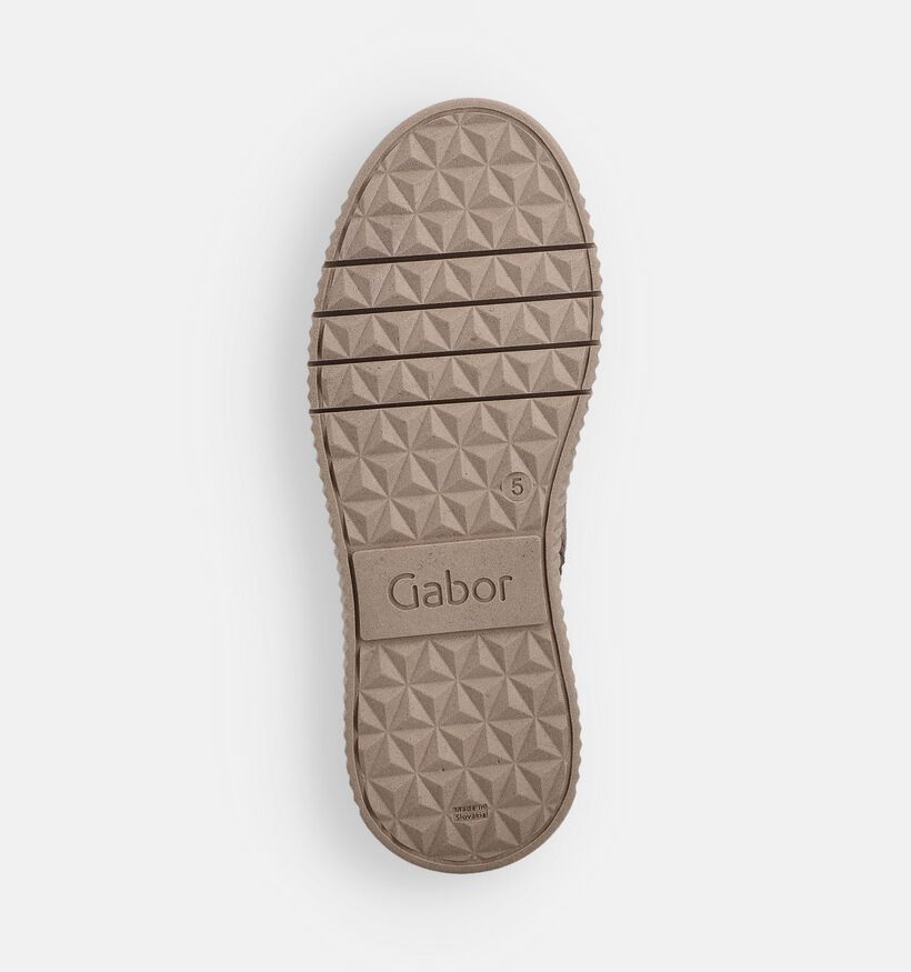 Gabor Bottines Fourrées en Brun foncé pour femmes (363111) - pour semelles orthopédiques