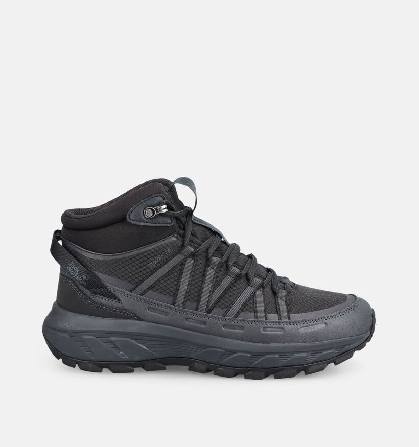 Jack Wolfskin Wild Hike Texapore Mid Zwarte Wandelschoenen voor heren (380235) - geschikt voor steunzolen
