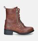 Mustang Boots à lacets en Cognac pour femmes (345428)