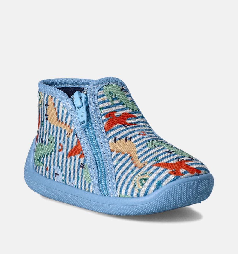 Milo et Mila Pantoufles en Bleu Clair pour filles, garçons (358490) - pour semelles orthopédiques