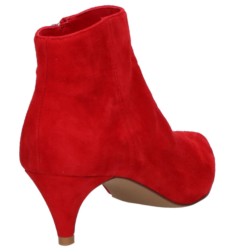 Steve Madden Lucinda Rode Enkellaarzen in daim (256081)