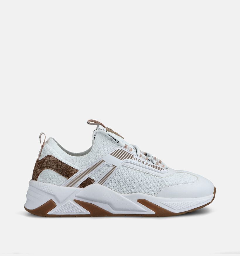 Guess Genga Baskets en Blanc pour femmes (366544) - pour semelles orthop&eacute;diques