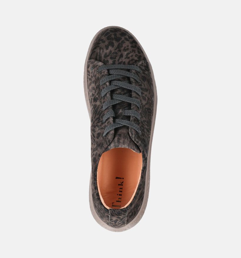 Think! Turna Light Donkerbruine Sneakers voor dames (381354) - geschikt voor steunzolen