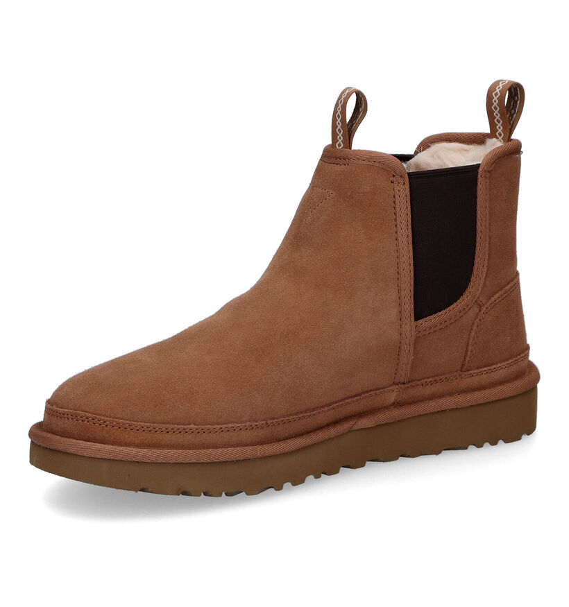UGG Neumel Bottines Chelsea en Cognac en daim (295008)