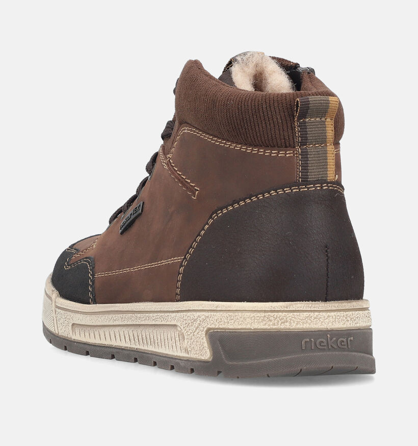 Rieker Donkerbruine Veterboots voor heren (379837)