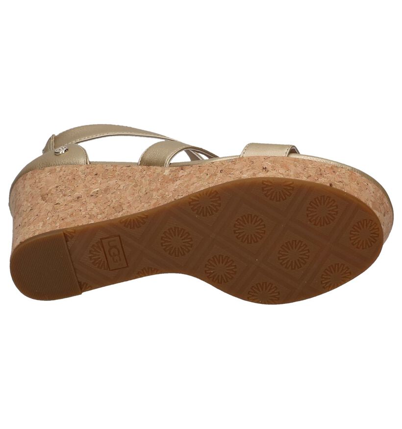 UGG Whitney Metallic Gouden Sandalen in kunstleer (210314)