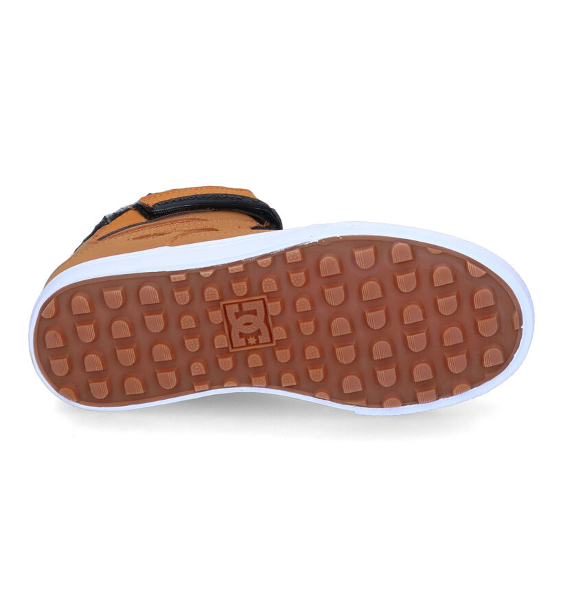 DC Shoes Pure High Top Cognac Sneakers in stof (294200)