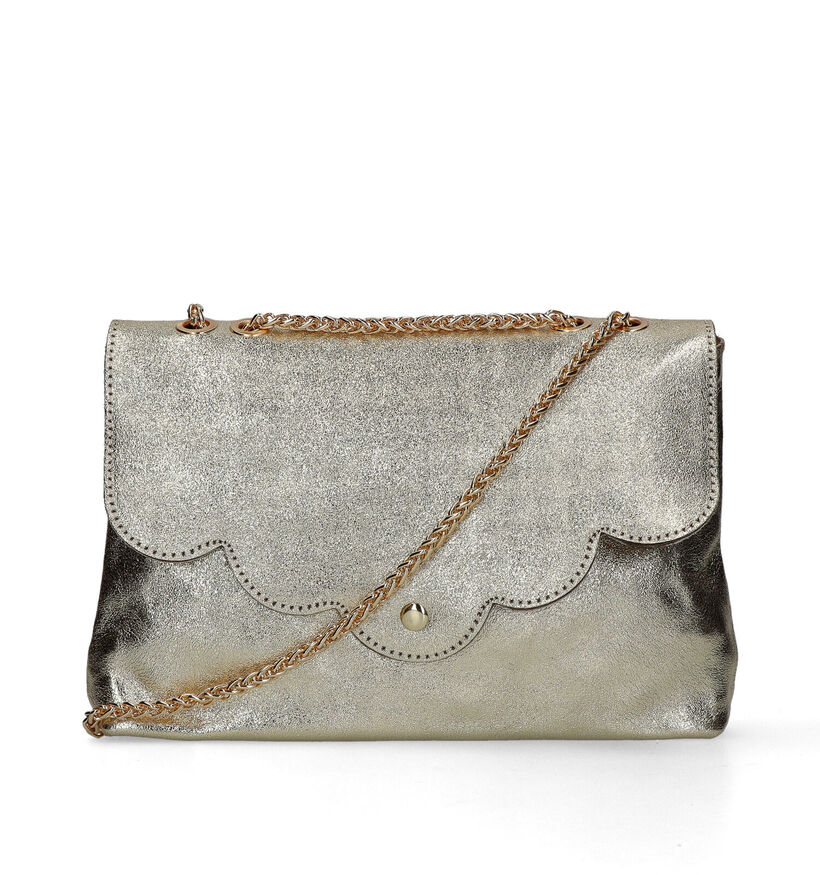 Top Design Gouden Crossbody Tas in leer (334586)