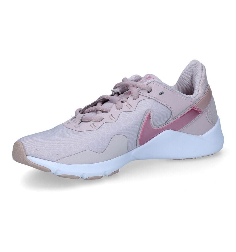 Nike Legend Essential 2 Baskets en Rose pour femmes (309025) - pour semelles orthopédiques