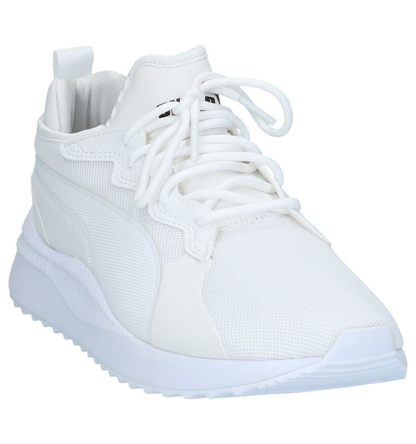 Witte Runner Sneakers Puma Pacer Next in kunstleer (209966)