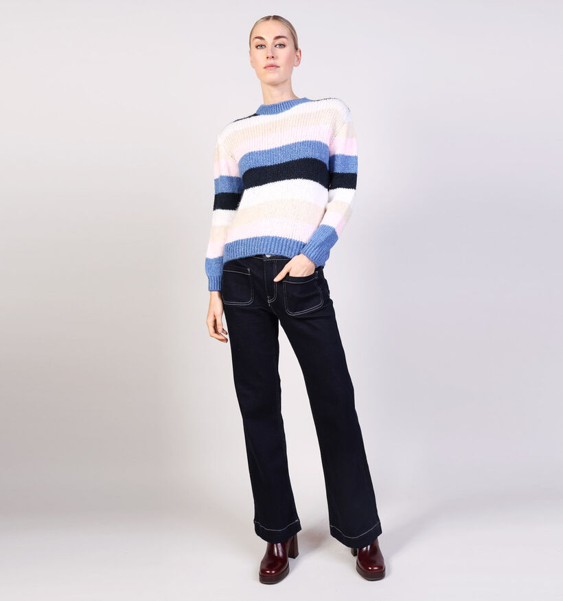 JDY Dinea Blauwe/Witte Trui met Strepenprint JDY Dinea Blauwe/Witte Trui met Strepenprint voor dames (359867)