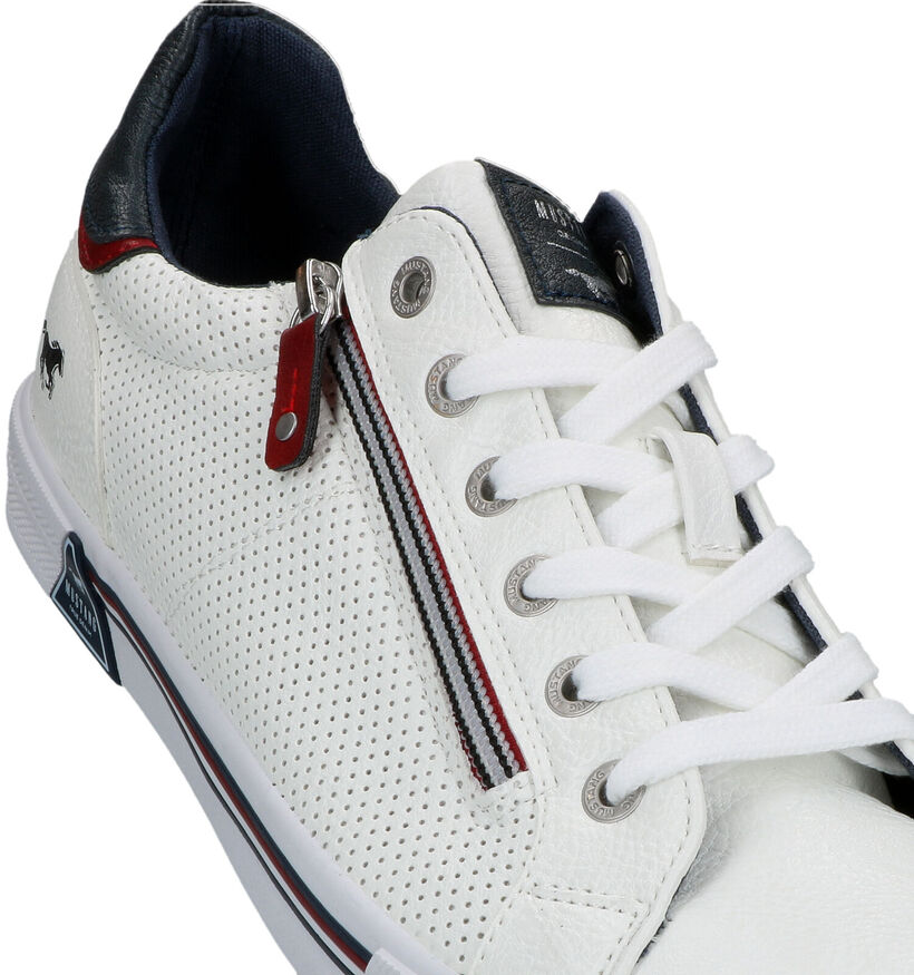 Mustang Chaussures à lacets en Blanc pour hommes (336655) - pour semelles orthopédiques
