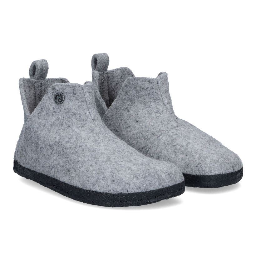 Birkenstock Andermatt Grijze Hoge pantoffels voor dames (314086)