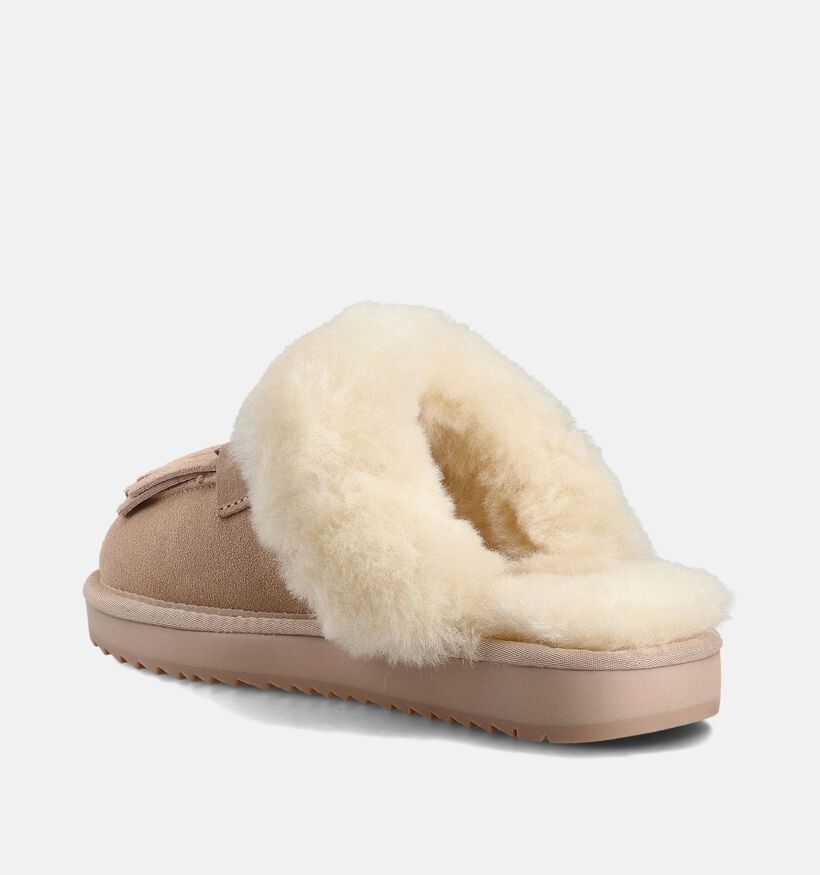 Nathan-Baume Pantoufles ouvertes en Beige pour femmes (363629)