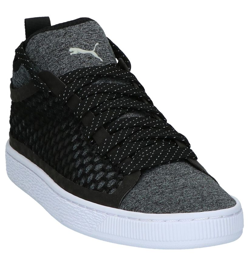 Puma Basket ClassicBaskets hautes en Noir en textile (199504)