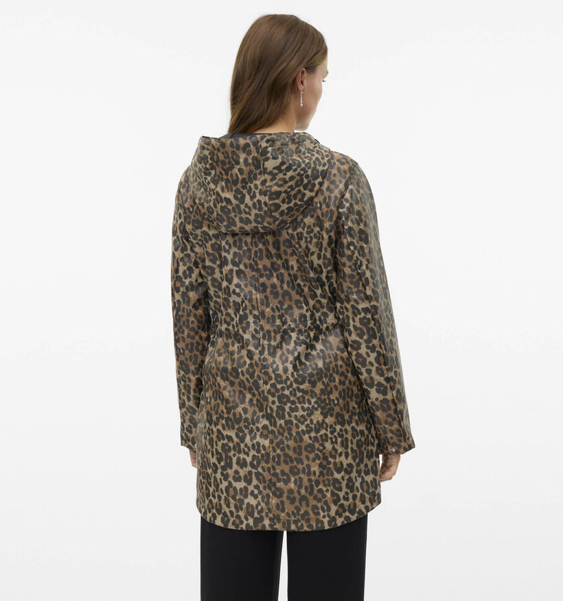 Vero Moda MALOU Manteaux longs en Marron/Leopard pour femmes (360090)