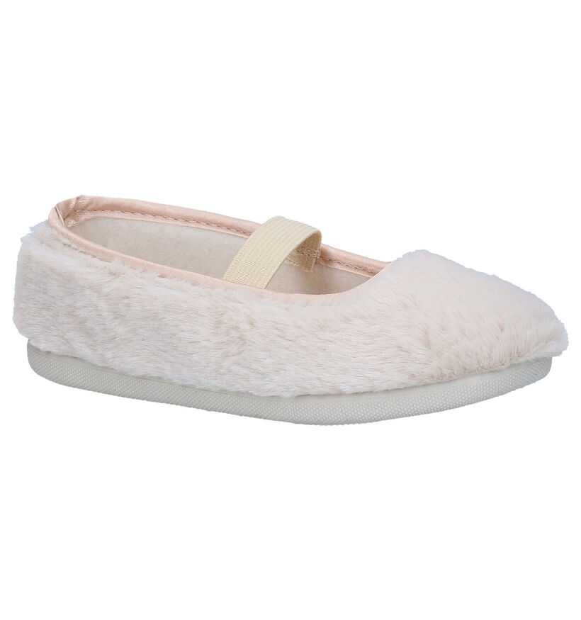 Milo & Mila Sicile Pantoufles en Beige en textile (281574)