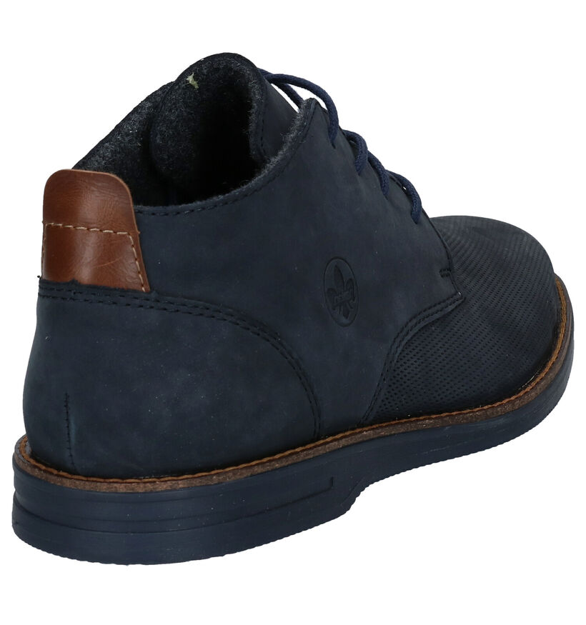 Rieker Chaussures Habillées Hautes en Bleu en nubuck (281736)